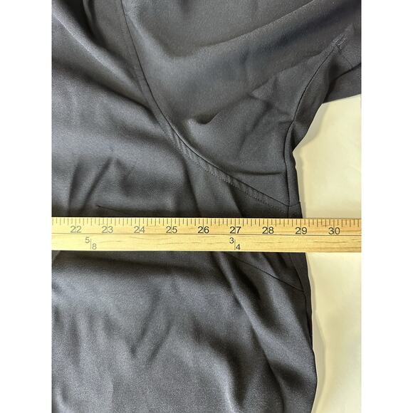 Lands' End Women's 24W Navy Blue 100% Polyester Short Sleeves Hidden Buttons - Picture 15 of 16